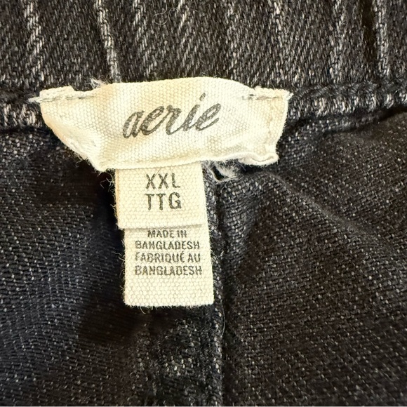Aerie Black Distressed Jean Shorts - Picture 11 of 13